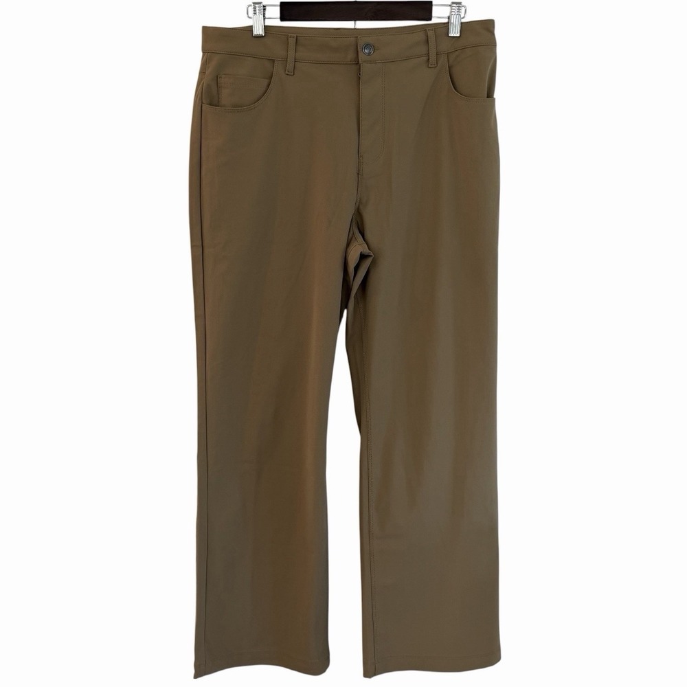 Fabletics Men's 34x32 Khaki Performance Pants Athletic Stretch Casual Golf